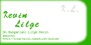 kevin lilge business card